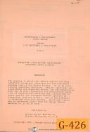 Gorton-Gorton P2-3, 3-D Pantograph, 2575 Supplement 1385E Manual 1953-06